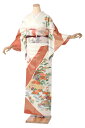 ”Web限定販売!” 【すぐに着られる訪問着・袋帯・帯締め・帯揚げの4点セット!】 ≪お仕立て上がり・中古美品≫ 「訪問着:御所解き草花・白」 身丈159.5 ...