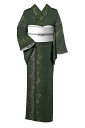 【年に一度の本決算バーゲン】 【結城紬】 特選真綿紬 ≪御仕立て上がり・中古美品≫ 「縞に桜」 ふっくら…心地良い真綿の風合い。 身丈156.5 裄66