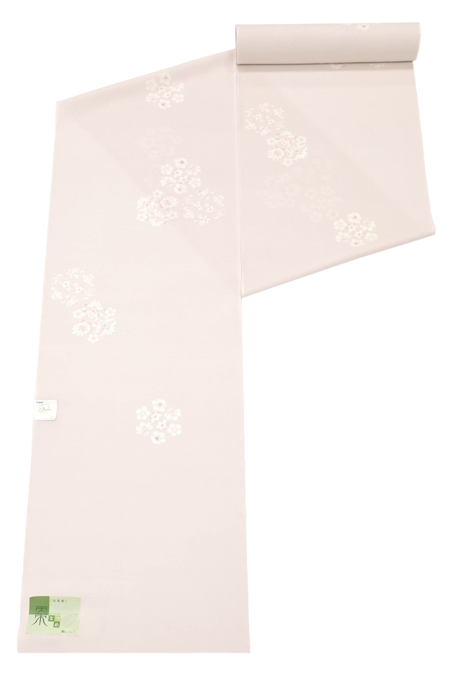 【15%OFFクーポン対象】【夏用】 【東レシルック】 絽小紋着尺 「花亀甲・桜色」 さりげない品をまとう。 お茶席、お稽古に最適な一枚。