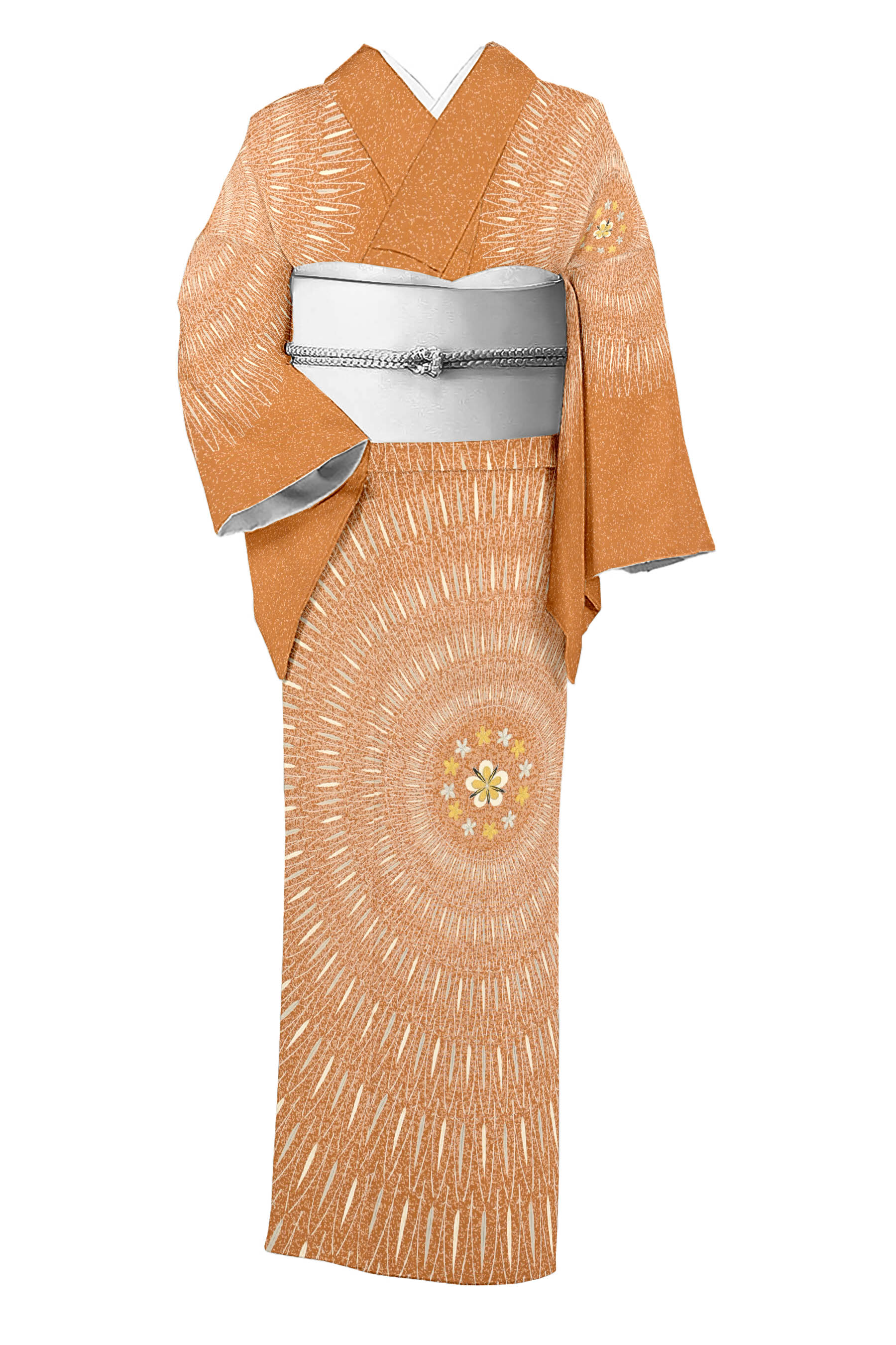 【エントリーでP10倍】 【大蔵ざらえ】 【人間国宝　故・森口華弘】 高級本手描き蒔糊友禅訪問着 ≪仕・中古品≫ 「菊花」 もはや芸術品！ 絶品加工が訳ありにて… 身丈161　裄64.5