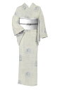 【年に一度の本決算バーゲン】 【本場白大島紬】 緯双絣 ≪御仕立て上がり・中古品≫ 「情景市松紋」 訳ありアンティーク! 身丈153.5 裄61