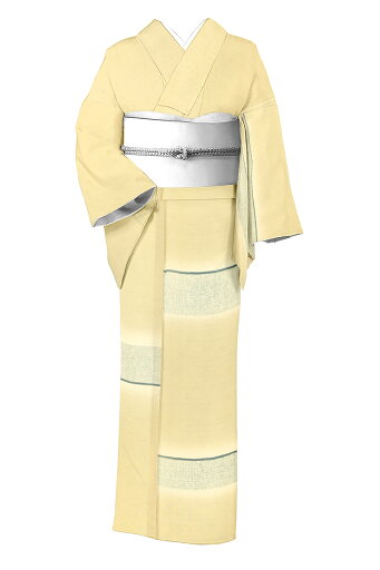 【お仕立て上がり・中古美品】手加工友禅夏 紗ちりめん付下げ 「横段文様」すっきりシンプル意匠。サラリと… ☆身丈152.5 裄64.5 【お仕立て上がり・中古美品】手加工友禅夏 紗ちりめん付下げ 「横段文様」すっきりシンプル意匠。サラリと… ☆身丈152.5 裄64.5