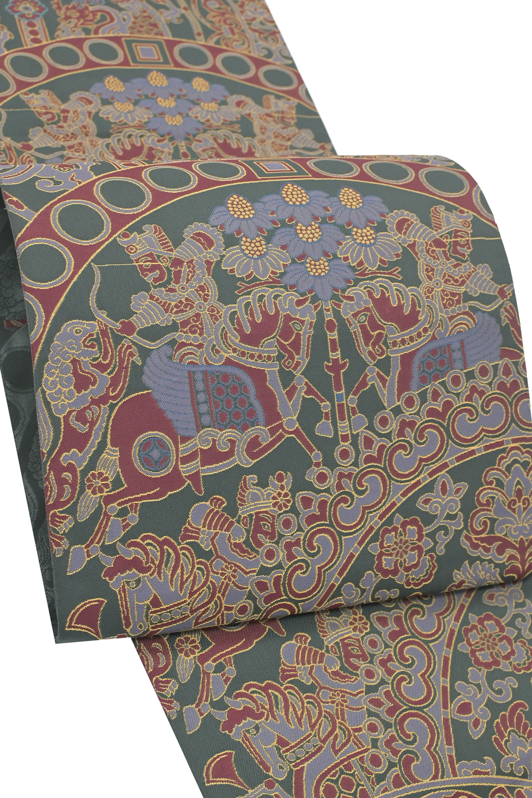 【ブラックフライデー限定】 【西陣まいづる】 特選西陣織袋帯 〜舶来錦〜 ≪御仕立て上がり・中古美品≫..