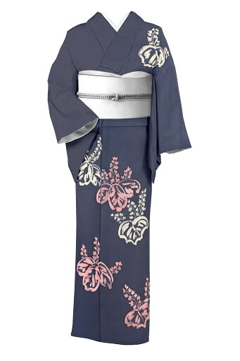 【お仕立て上がり・中古品】 創作正絹ろうけつ染付下「桐の花文様」 ☆シックでシンプルな着姿を! 身丈164.5 裄64.5 【お仕立て上がり・中古品】 創作正絹ろうけつ染付下「桐の花文様」 ☆シックでシンプルな着姿を! 身丈164.5 裄64.5