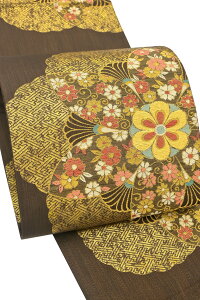 【工芸帯地 洛風林】 特選工芸袋帯 ≪仕・中古美品≫ 「桜に菊花」 洗練に洗練を重ねた… 風化しない洛風林の魅力。