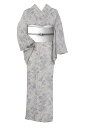 【古典美術 都喜エ門】 本場白大島紬有色手絣 御仕・単衣・中古美品≫ 「涼風に詩う」 上品華やかな逸品白大島! 身丈154 裄71.5