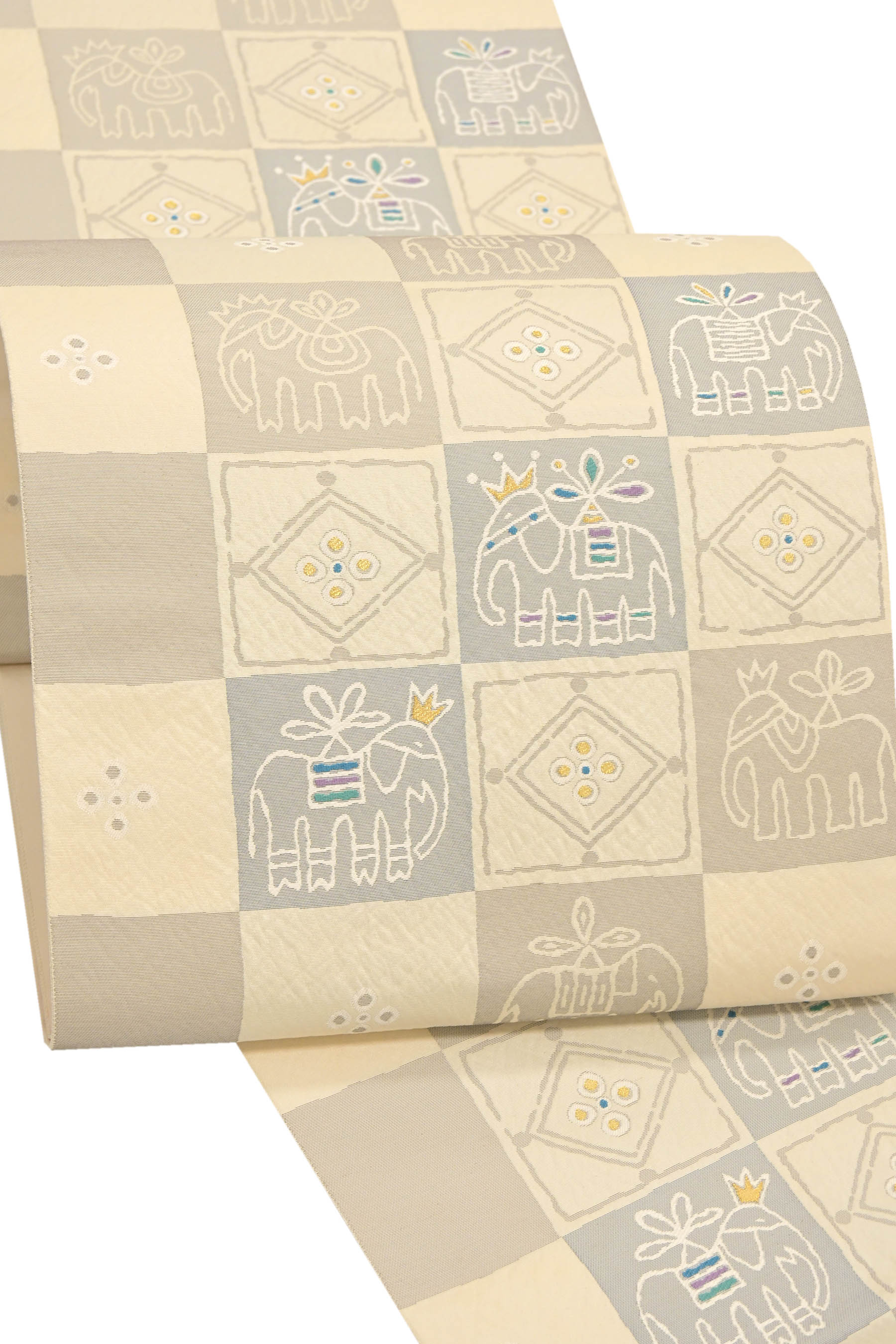 【ブラックフライデー限定】 【長嶋成織物】 特選正絹西陣織袋帯 ≪御仕立て上がり・中古美品≫ 「印度文..