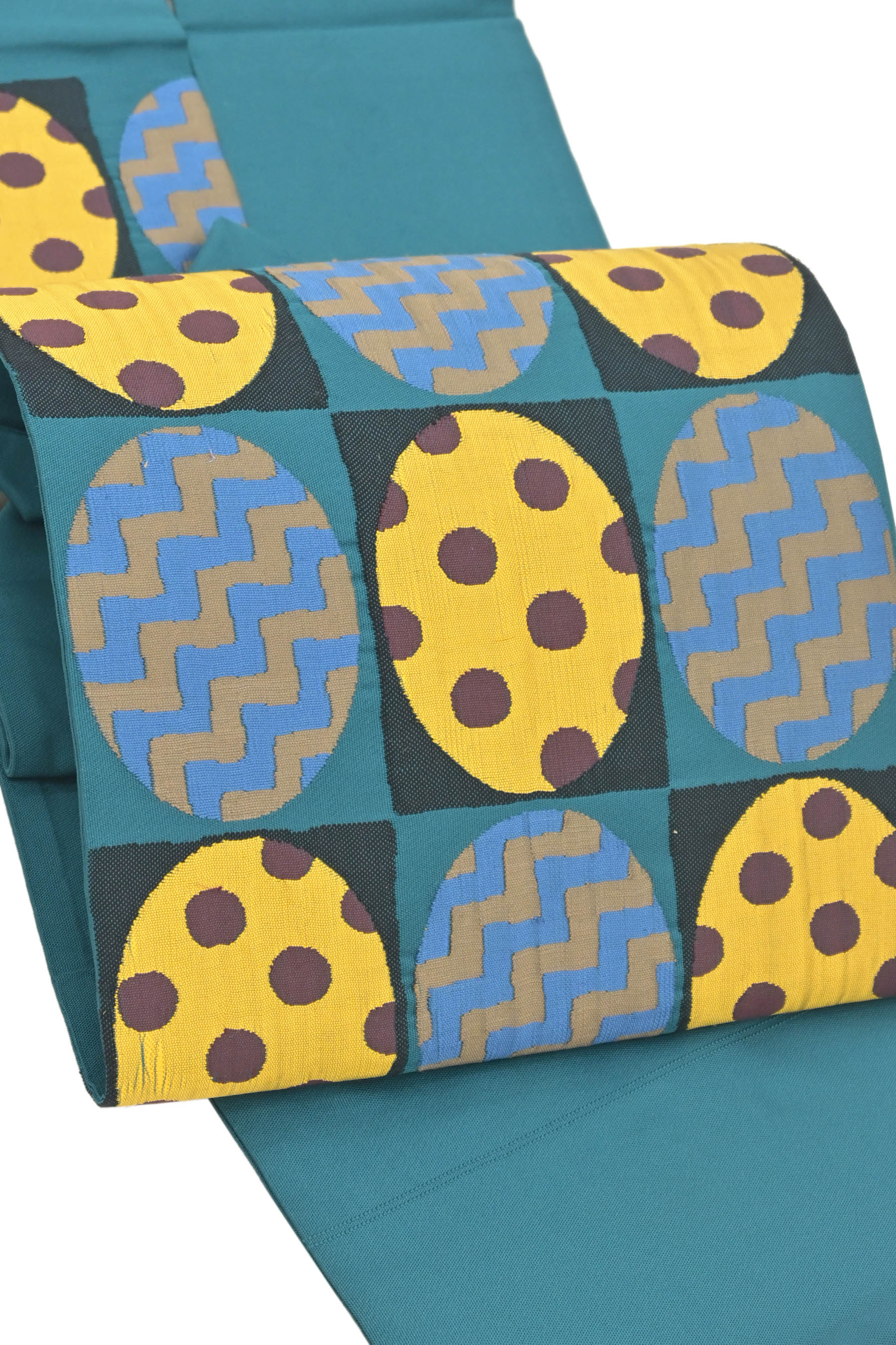 【お得なエブリデイロープライス】 【某機屋】 特選西陣織九寸名古屋帯 ≪御仕立て上がり・中古美品≫ カラフルポップ！カジュアルに重宝！