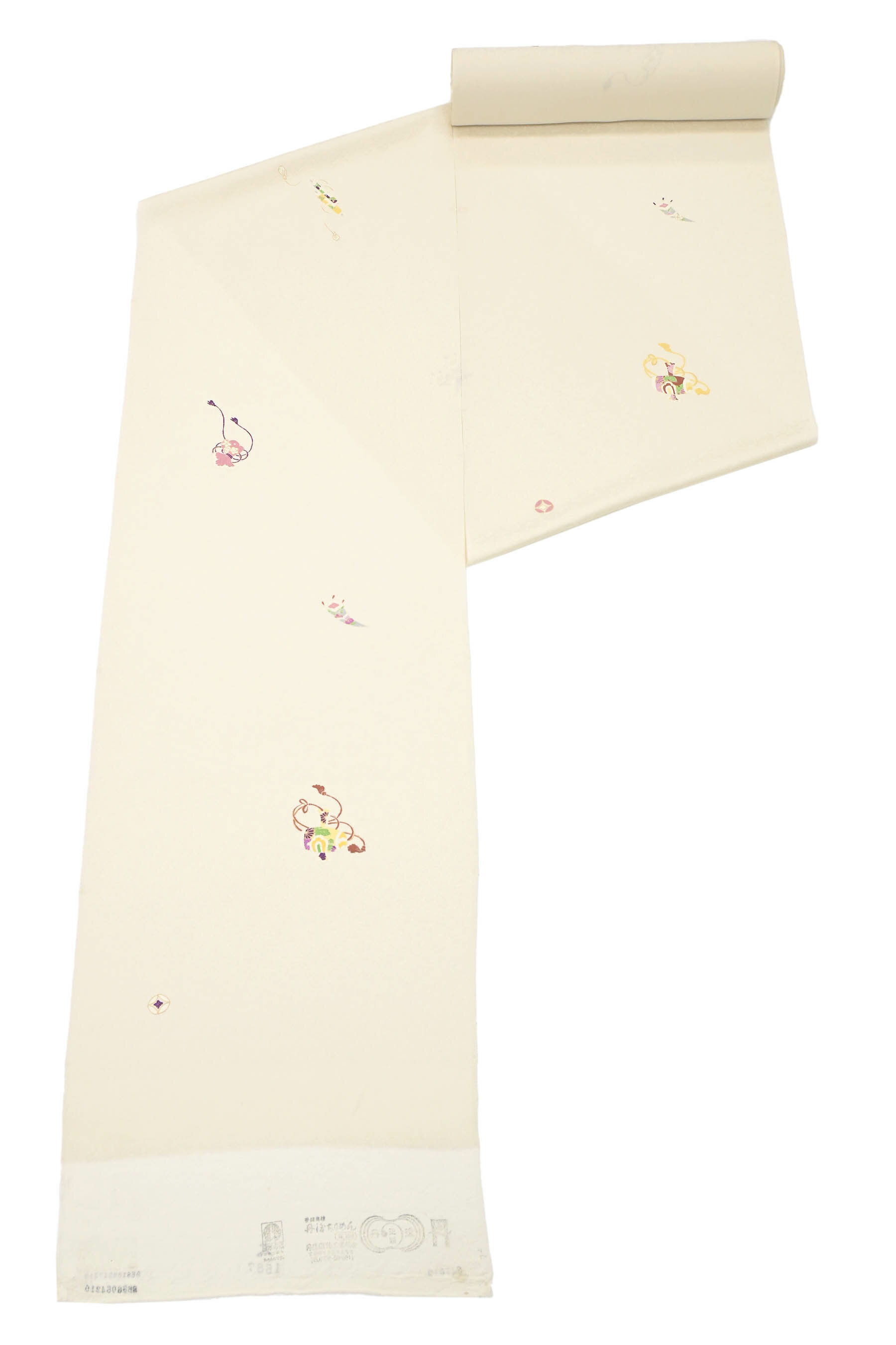 【京の工芸染匠　吉川染匠】 特選本手描き京友禅小紋着尺 「吉祥宝尽くし文」 希少な名染匠の贅沢小紋！ ...