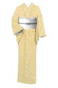 【10%OFFクーポン対象】【本場牛首紬・白山工房】 <伝統的工芸品> (仕立て上がり・中古美品) 特選正絹手加工友禅紬小紋 「桜吹雪」 ☆通好みのお洒落な一枚。 身丈152.2 裄64.4