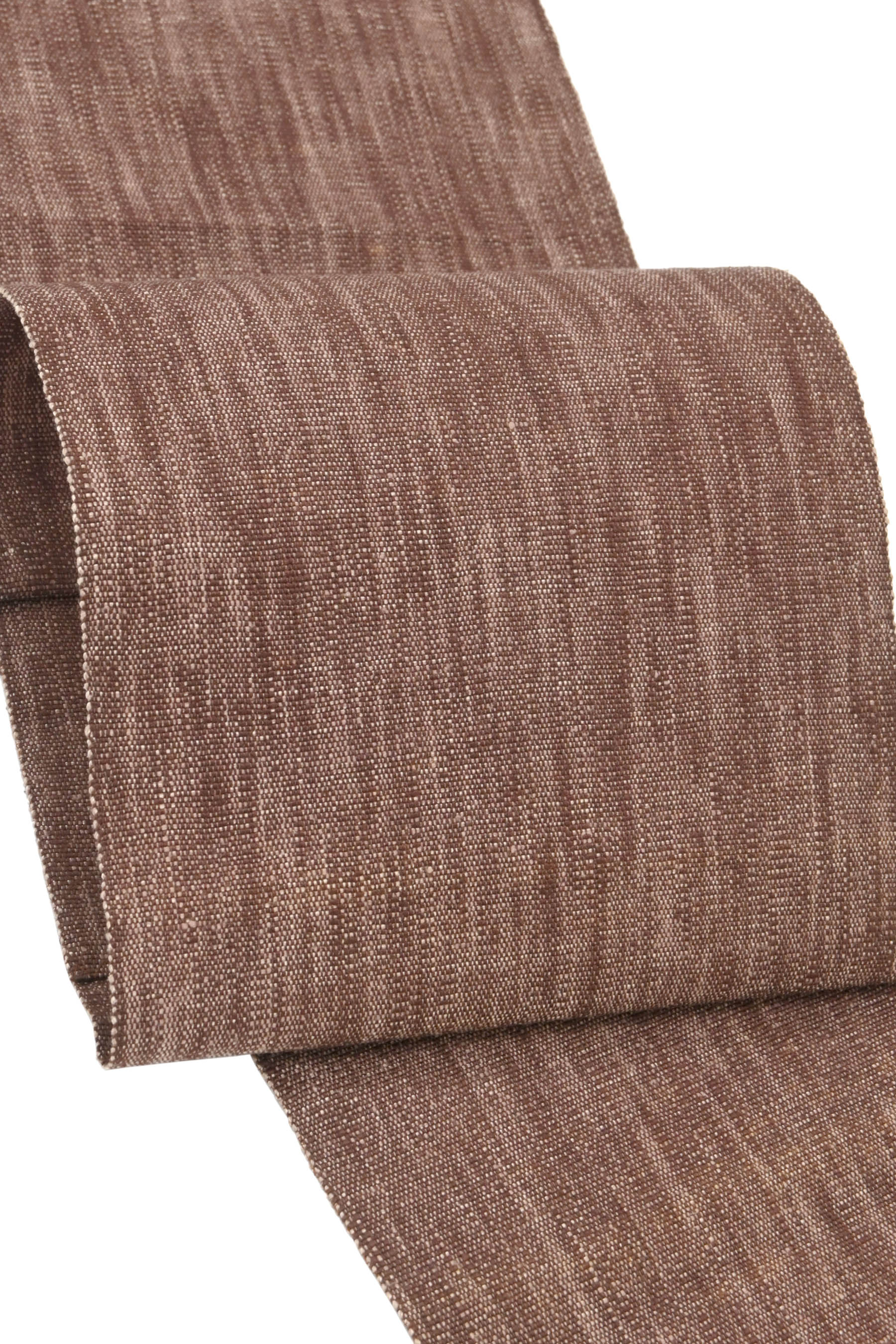 【米沢　野々花工房　諏訪好風】 特選創作紬八寸名古屋帯 〜≪御仕立て上がり・中古美品≫ 「茶暈し」 装いのアクセントカラーにのサムネイル