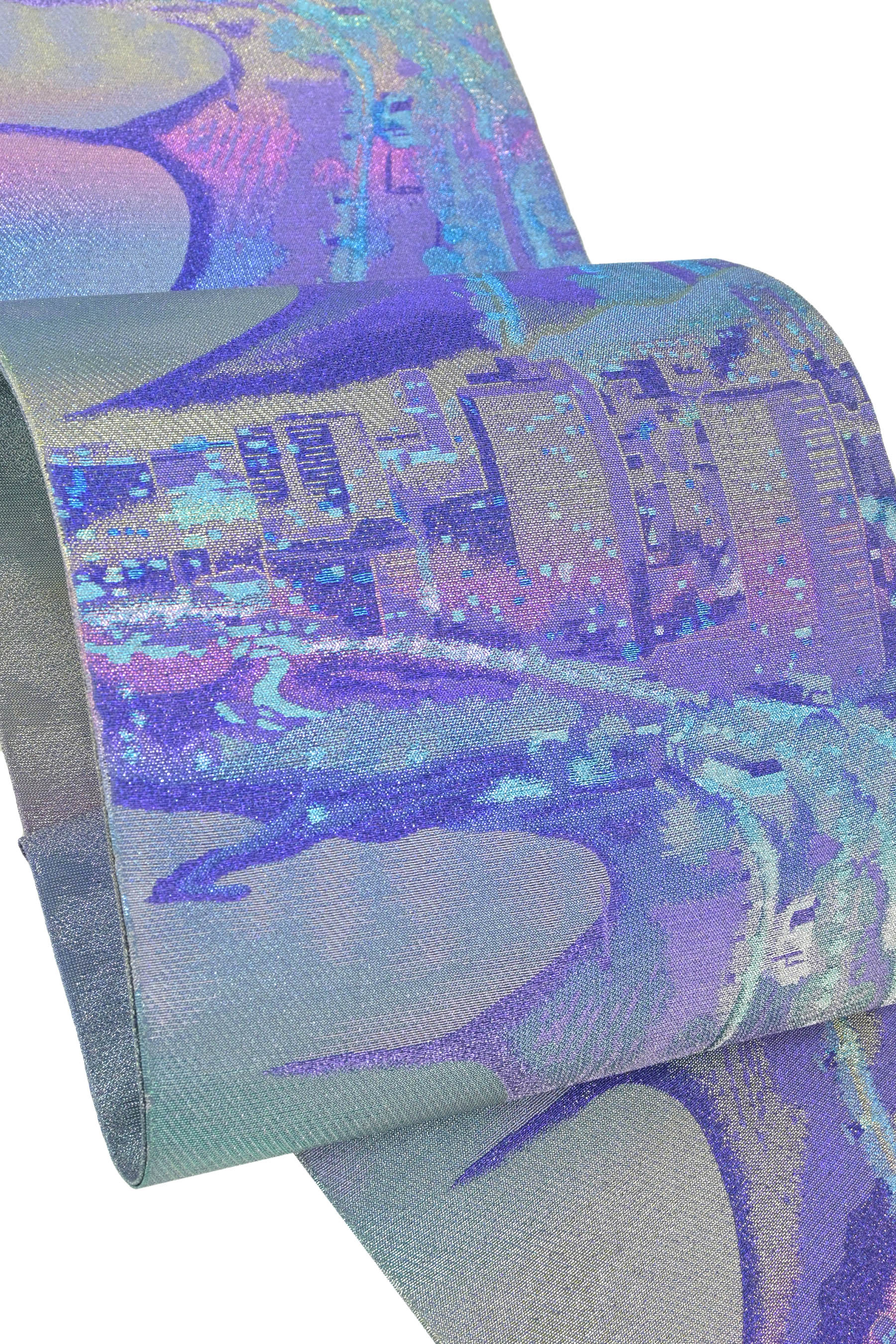 【大蔵ざらえ】 【織の宝石　佐波理綴】 特選両面本袋帯 ≪御仕立て上がり・中古美品≫ 「モナコ景定」 海と街が交わる瞬間を織留めて… ラグジュアリーを纏うような、アートな一条！