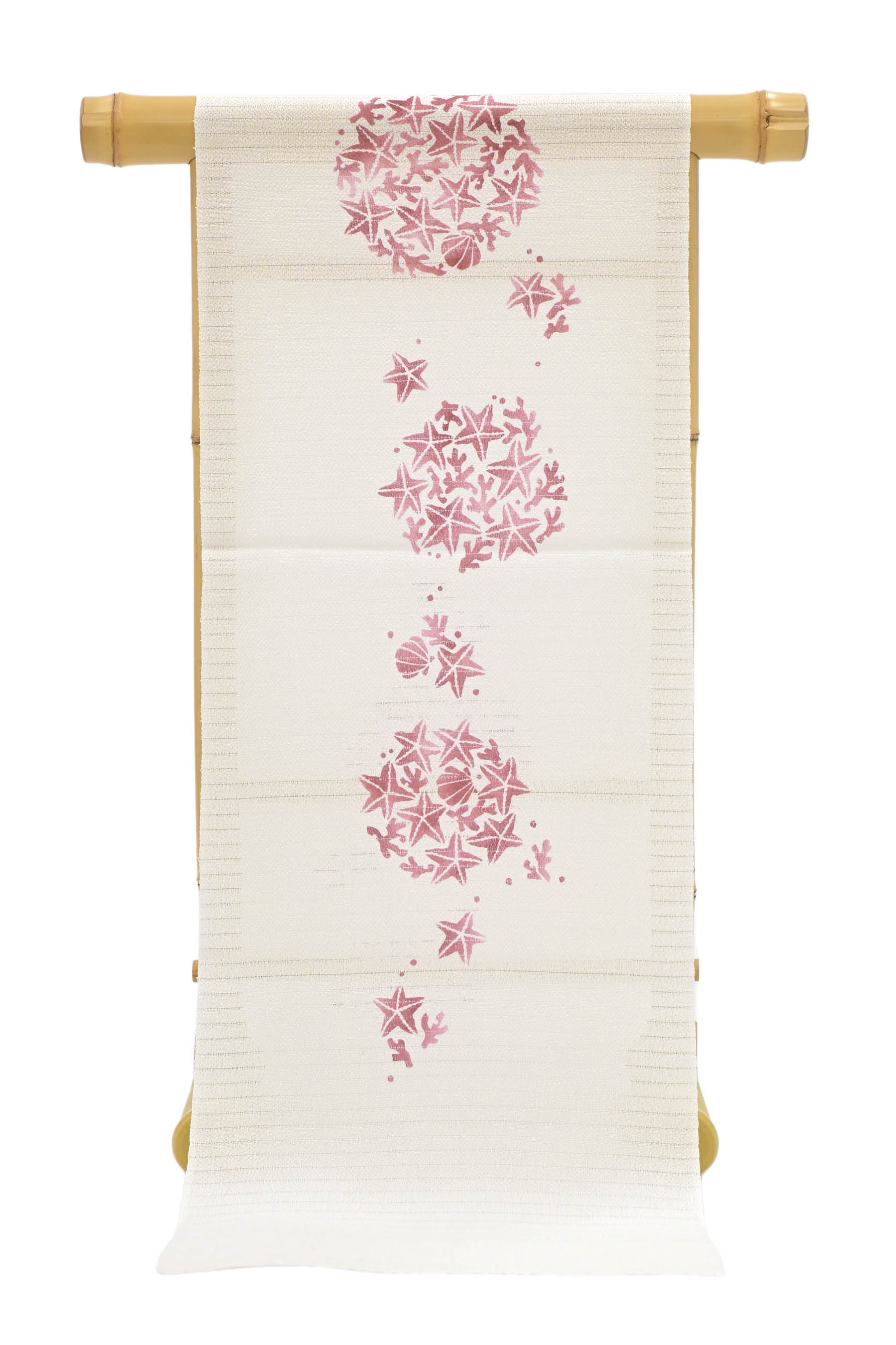 【夏物】 京都富小路きねや 絽ちりめん帯揚げ 珊瑚柄 （02）ワイン