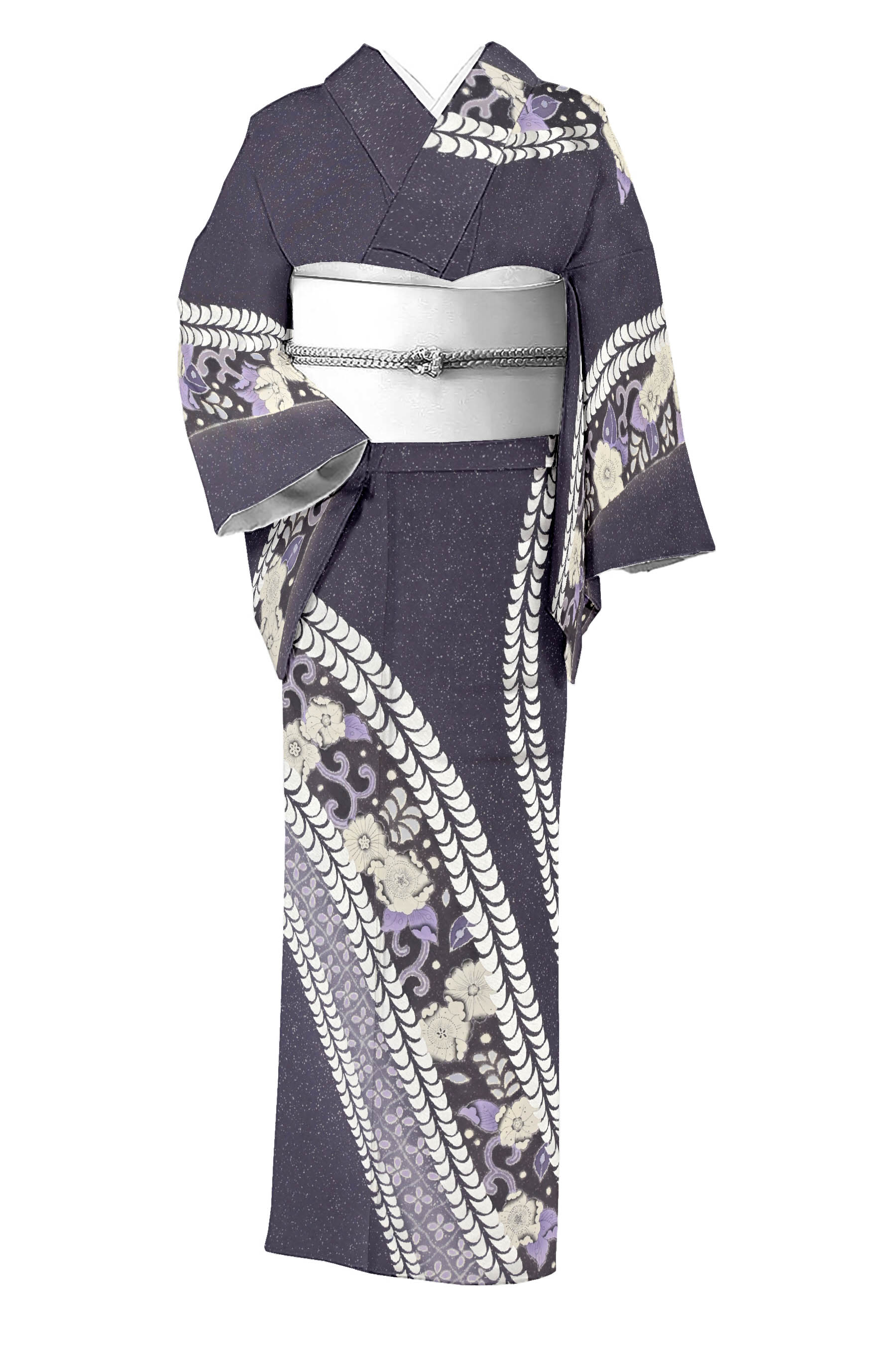 【ブラックフライデー限定】 【藤娘きぬたや・伊藤嘉秋】 特選蒔糊友禅カチン染訪問着 ≪御仕立て上がり・中古美品≫ 「熨斗取辻ヶ花」 手仕事の極み… 大人気ブランドの超希少品！ 身丈165　裄68(4)