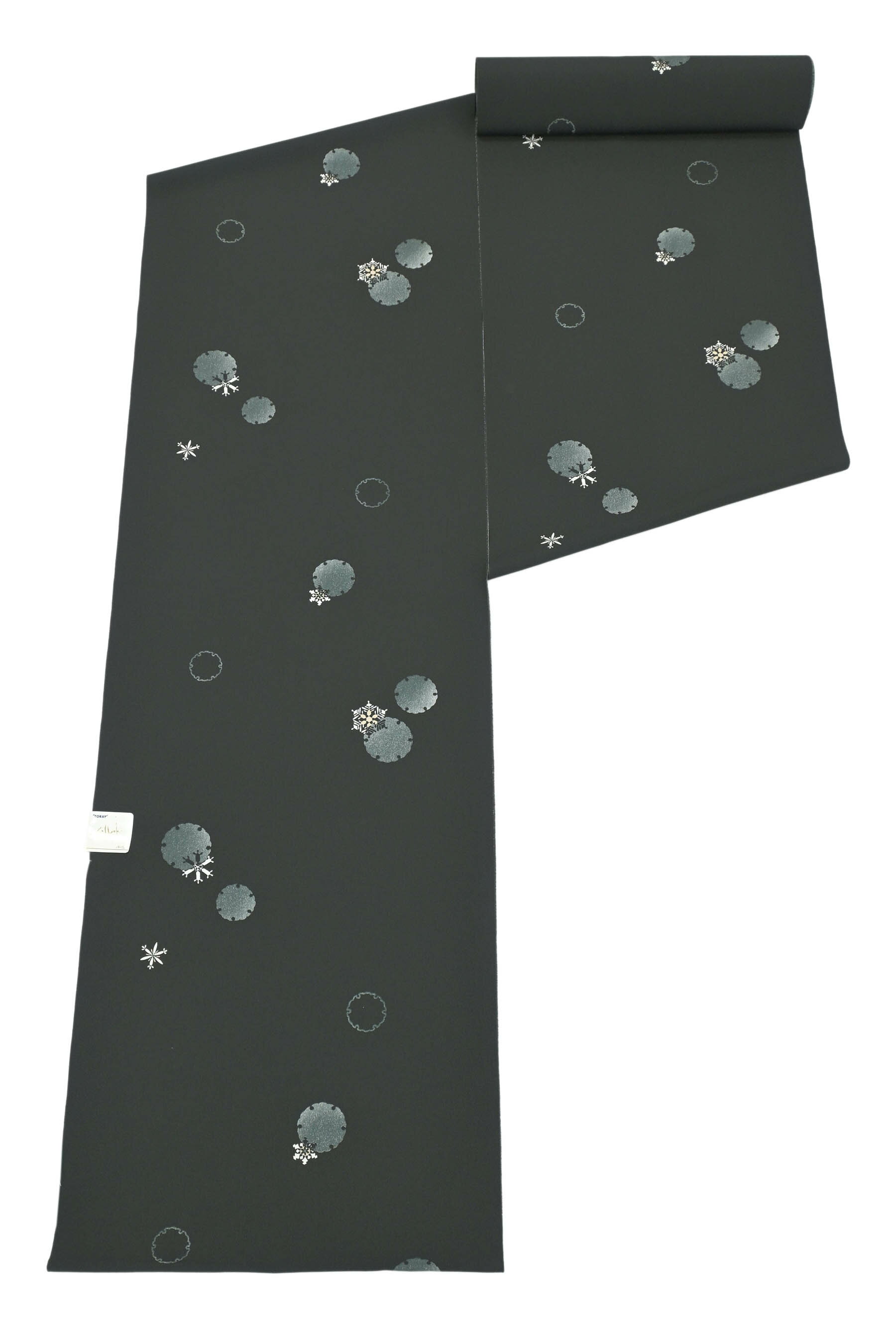 【ブラックフライデー限定】 【洗える着物】 小紋着尺 「雪輪に結晶」 お稽古やお出かけに！ カジュアルに重宝のお洒落小紋！