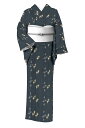 【お仕立て上がり・中古美品】特撰十日町紬~越後絵織~ 「絣紋様」民芸的なカジュアル着!重宝間違いなし!身丈162 裄71