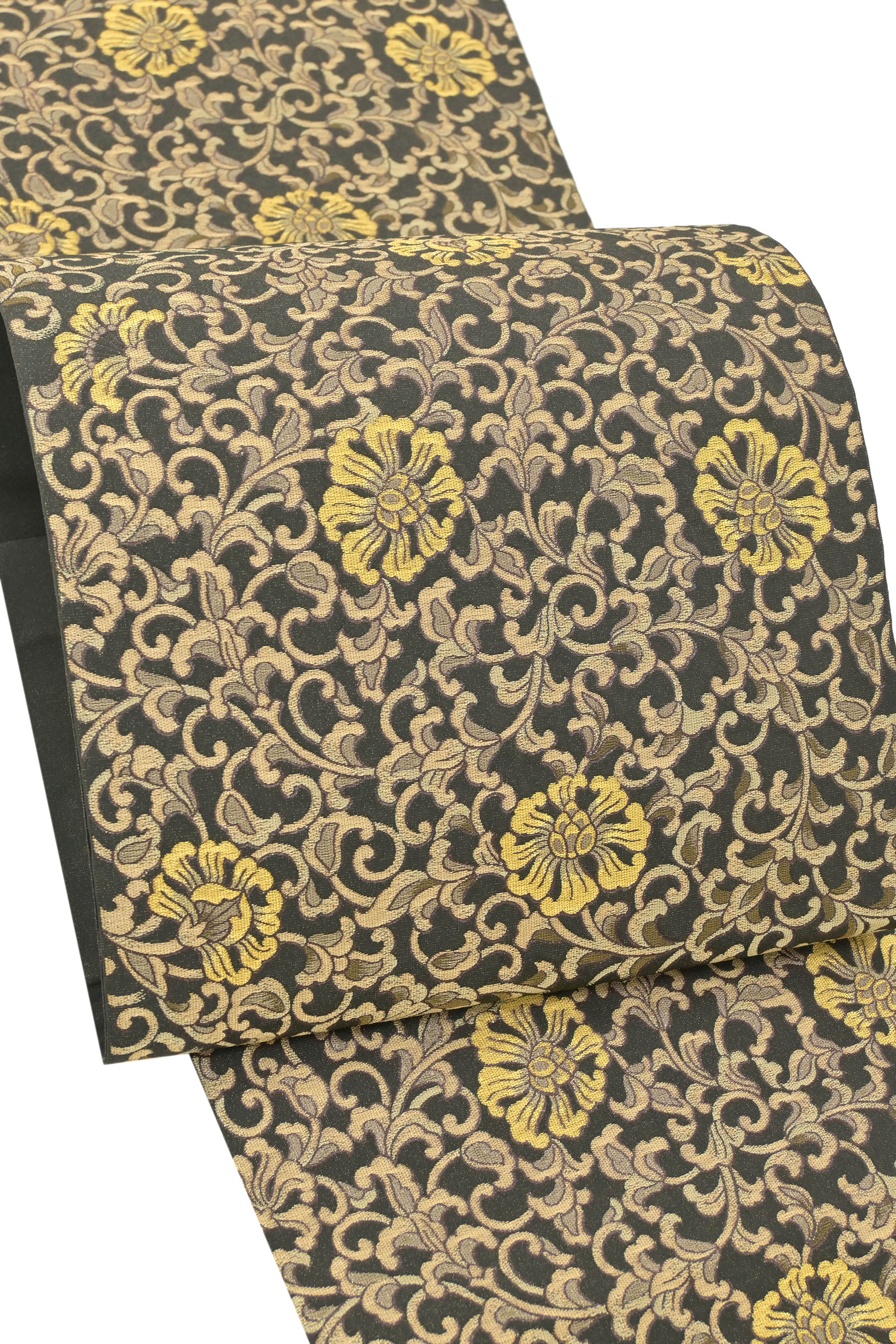 【川島織物】 特選西陣織本袋帯 ≪御仕立て上がり・中古美品≫ 「唐花蔓紋」 美しく伸びる蔓草に咲く！ 名門の匠の御業！