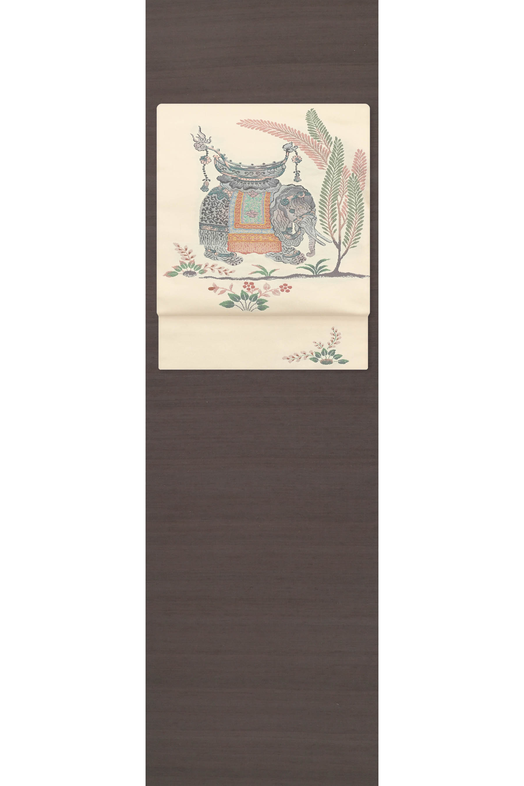 【大蔵ざらえ】 【着物＋帯2点セット】【本場久米島紬】 特選手織り草木染紬着尺 某問屋別注 ≪泥染・手織り≫ ※広幅 名門【勝山織物】 特選西陣織手織り紬袋帯 漆緯