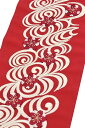 【年に一度の本決算バーゲン】【振袖用】 立体刺繍半衿 観世水に桜 (02)赤/白