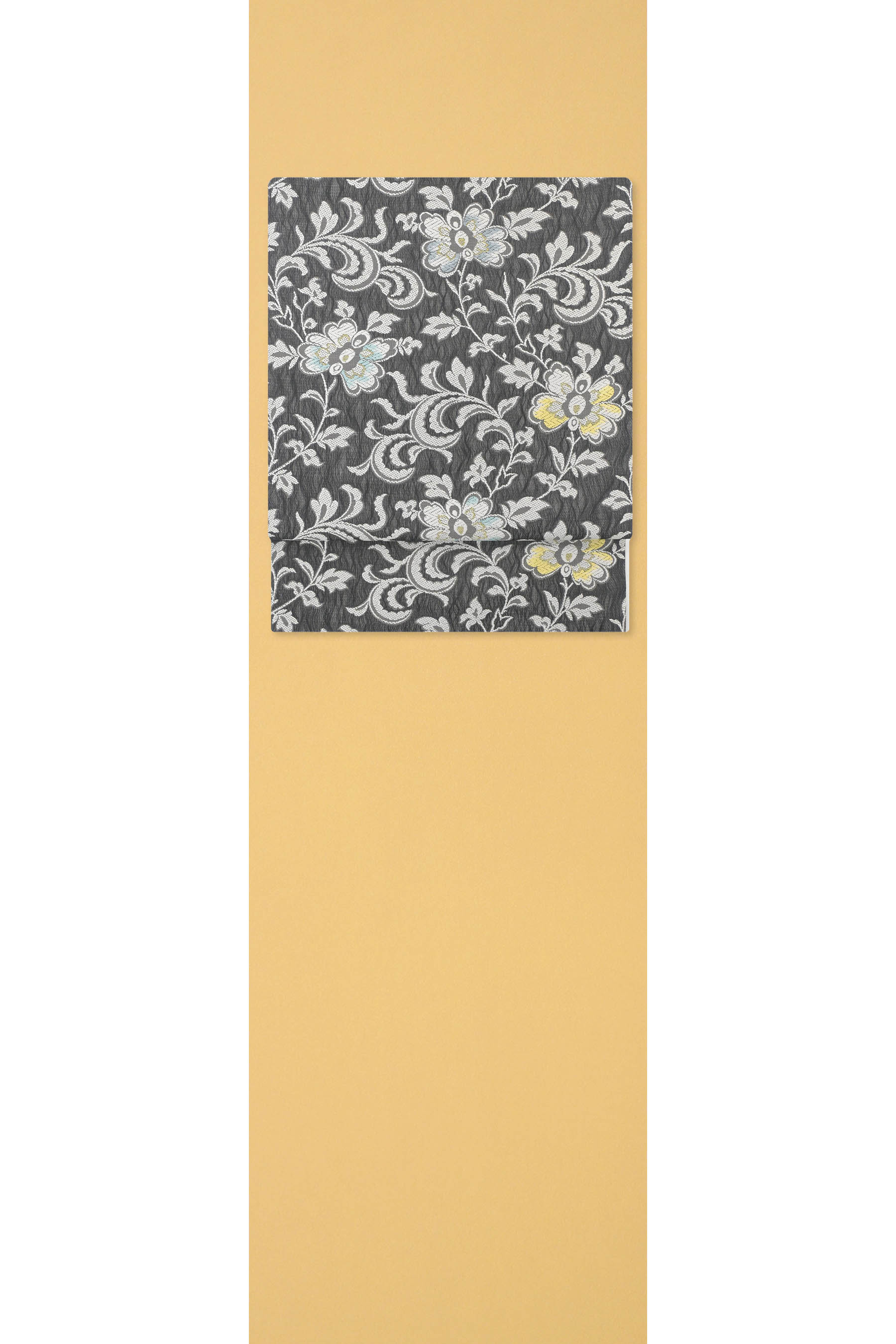 【着物＋帯2点セット】 【東レシルック】 ちりめん色無地着尺 【明治創業　西陣織元】 特選西陣織九寸名古屋帯 ≪御仕立て上がり・新品≫