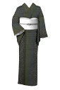 【24時間限定20%OFF】 【本場大島紬】 7マルキ式カタス・純泥染・有色絣 ≪お仕立て上がり・中古美品≫ 「地紙散らし間道」 着姿を埋め尽くす絣美… ハイクラス大島紬! 身丈156.5 裄64