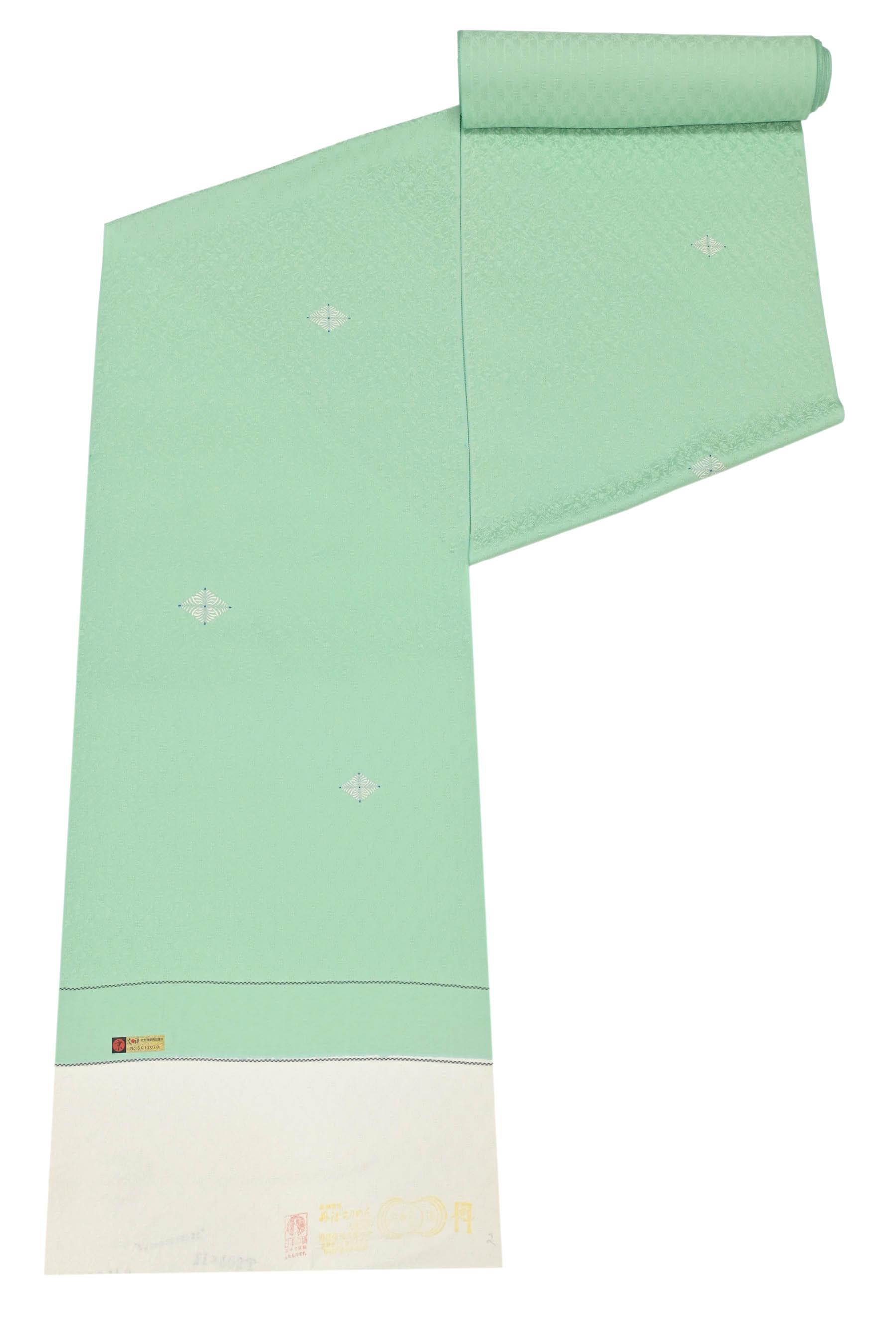 “28日迄!”【お仕立てサービス】 【京の一流染匠】 本手加工友禅小紋着尺 「松菱文」 使い勝手のいい飛び柄!