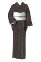 【新品】【東レシルック】小紋 単衣仕立上がり「唐草間道・グレープ」ご自宅で洗えてお手入れらくらく! 身丈164 裄68
