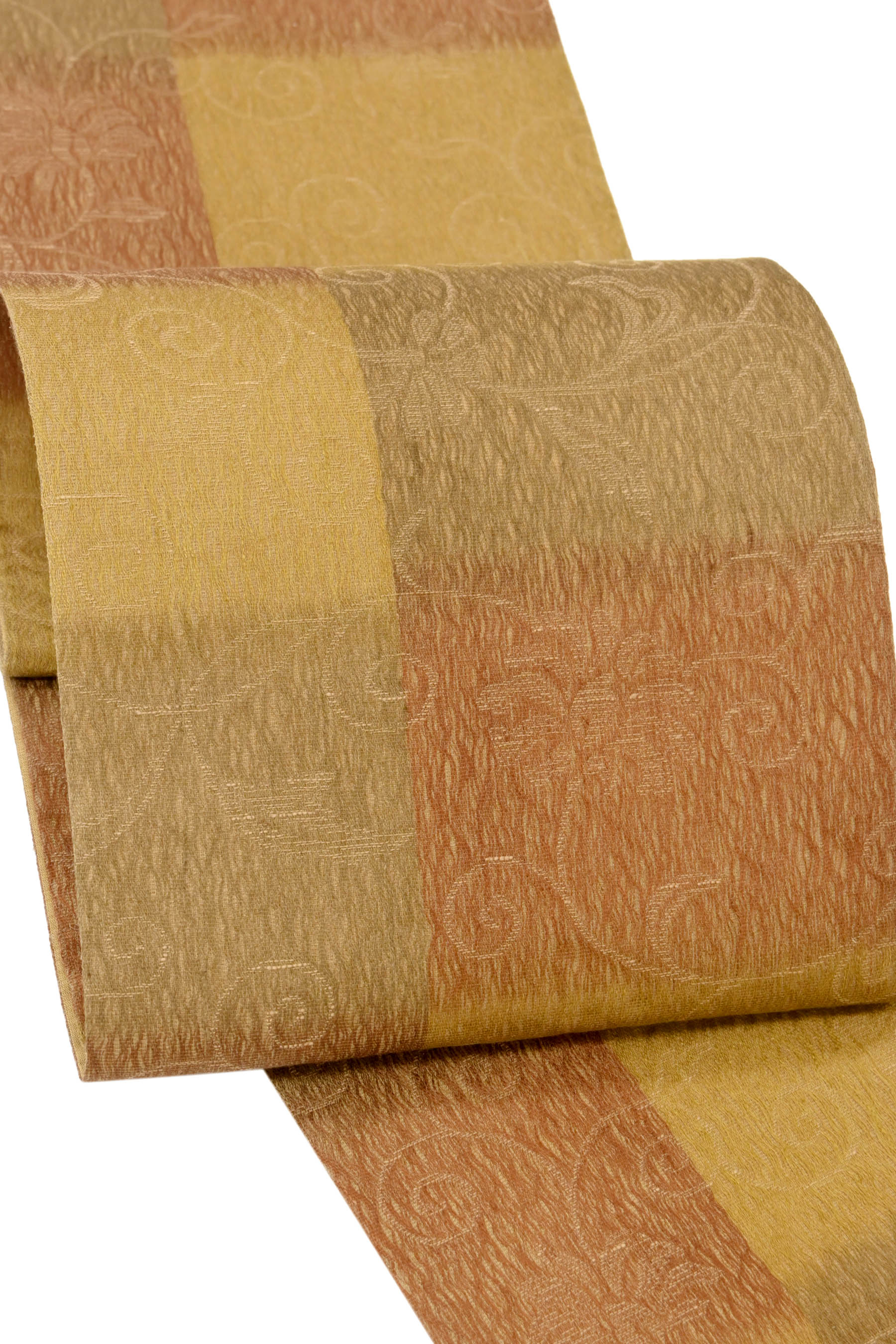 【お得なエブリデイロープライス】 【しょうざん】 特選西陣織袋帯 全通柄 ≪御仕立て上がり・中古美品≫ 「市松地花唐草紋」 色数を抑えてシックに 使い勝手よきデザイン