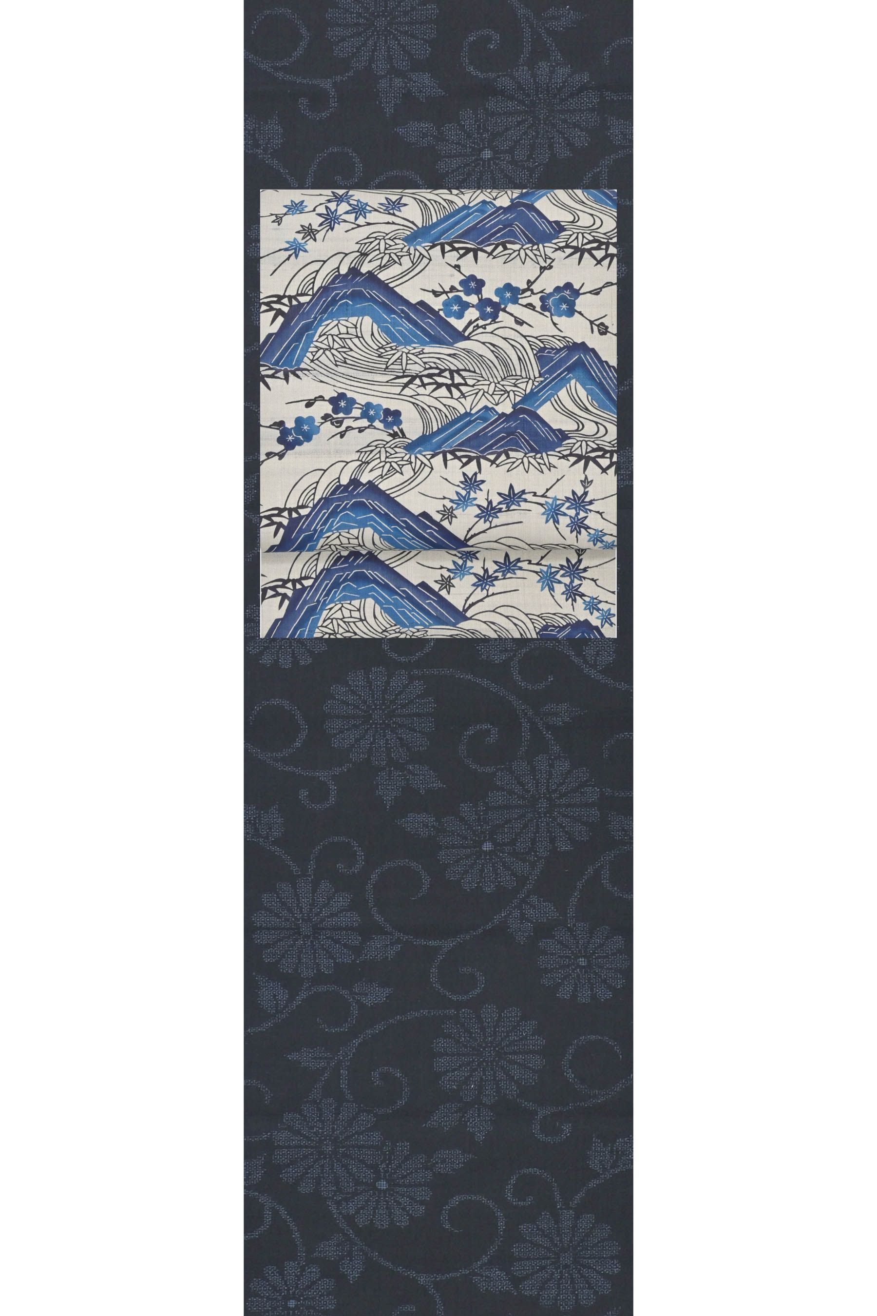 “赤札セット価格！” 【アウトレット】 【本場結城紬・地機】 特選手織り紬着尺 80山亀甲絣　【日本工芸会正会員　城間栄順】 特選本場琉球紅型紬地九寸帯 ≪御仕立て上がり・中古美品≫ 憧れの高級カジュアルセット！