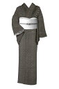 【単衣】 【特選創作紬】 仕・中古美品 「亀甲並び」 ☆小柄の方必見! 身丈148.5 裄63