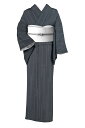 【24時間限定20%OFF】 【単衣・夏物】 【明石縮】 特選十日町明石ちぢみ ≪御仕立て上がり・中古美品≫ 「破れ縞」 さらりと軽やかな地風… シックな良柄必見! 身丈157 裄67