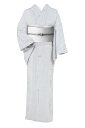【夏物】 【東レシルック】 駒絽小紋 ≪御仕立て上がり・新品≫ 「蔓・アイスブルー」 淑やかに透ける夏姿 汗ばむ頃の普段着として 身丈162.5 裄68