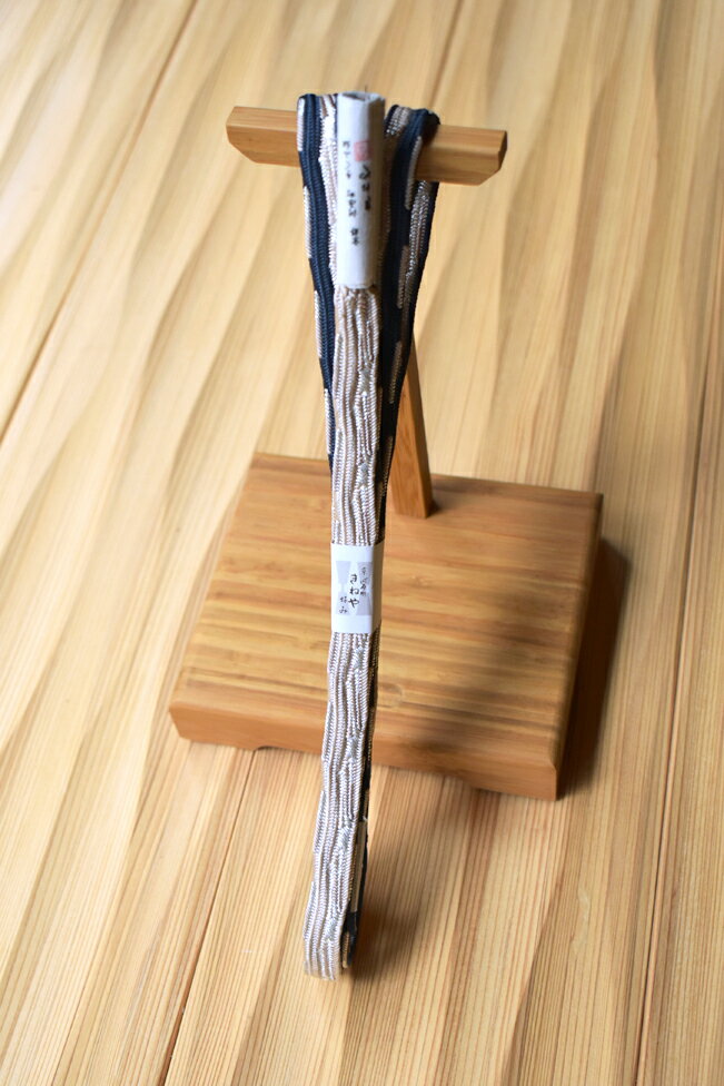 【10％OFFクーポン対象】 【京都富小路きねや】帯締め 貝の口浮舟組二色ぼかし 銀糸入礼装向け (13)鉄..