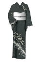【お仕立て込み】【夏物】 【吉澤の友禅】 本手加工十日町友禅絽付下げ着尺 「流水に柳」 映える色彩美! スッキリ上品な夏着物!