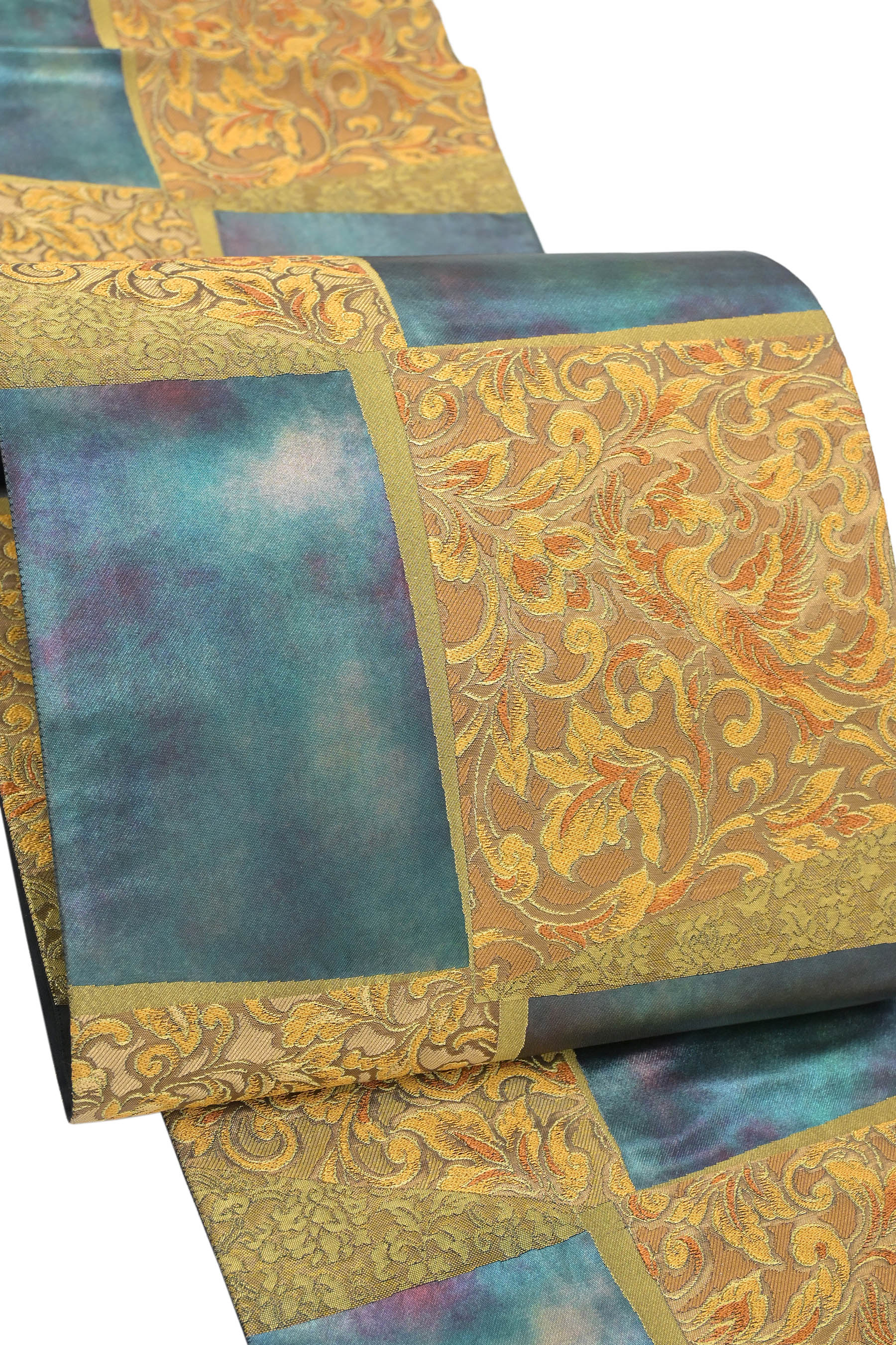 幽玄フォーマル！【藤織】 特選西陣織袋帯 ≪御仕立て上がり・中古美品≫ 「色紙取鳳凰華紋」荘厳なる煌めき