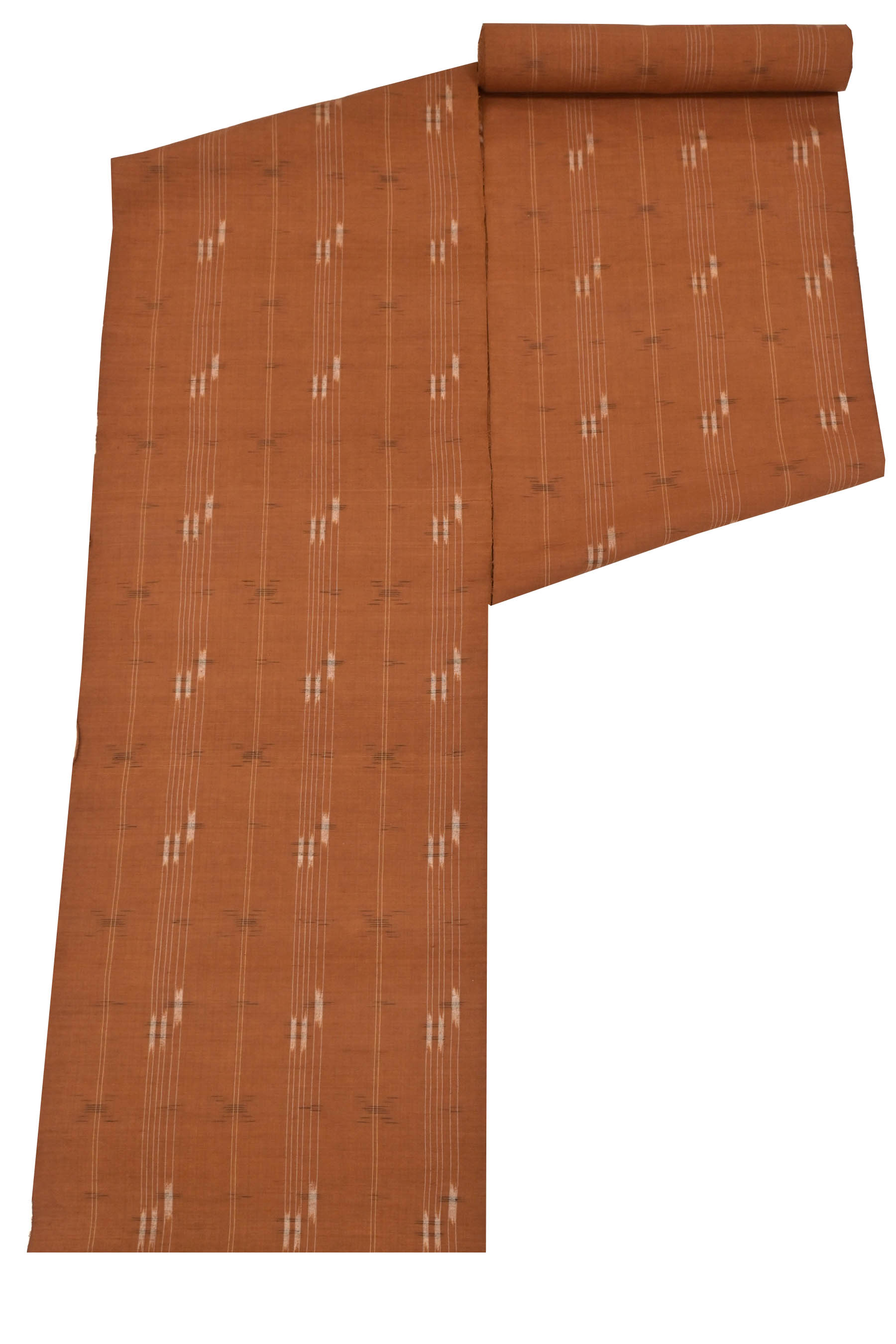 【本場久米島紬】特選手織り草木染紬着尺伝統的工芸品「バンジョウ」シンプルな一枚。どんどん希少に、どんどんお値段上がっております！