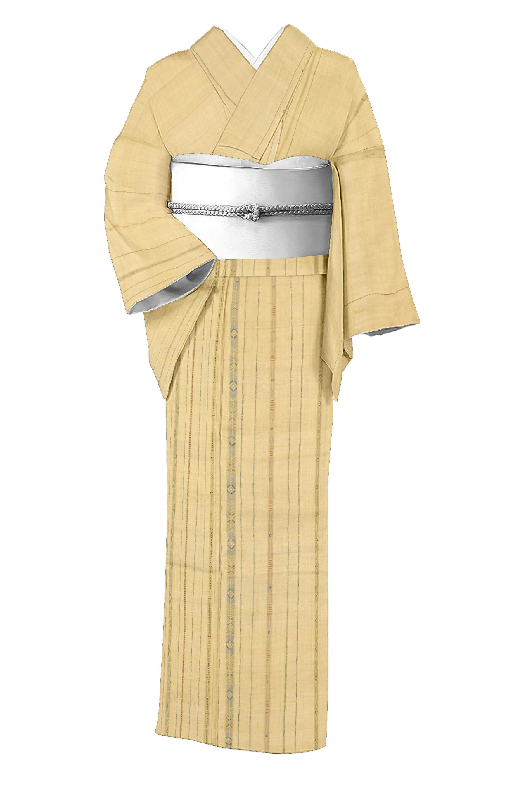 “30日23:59迄！” “緊急！月末超在庫処分！” 【ゴールデンムガ】 特選本手加工友禅野蚕糸紬訪問着 ≪仕・..