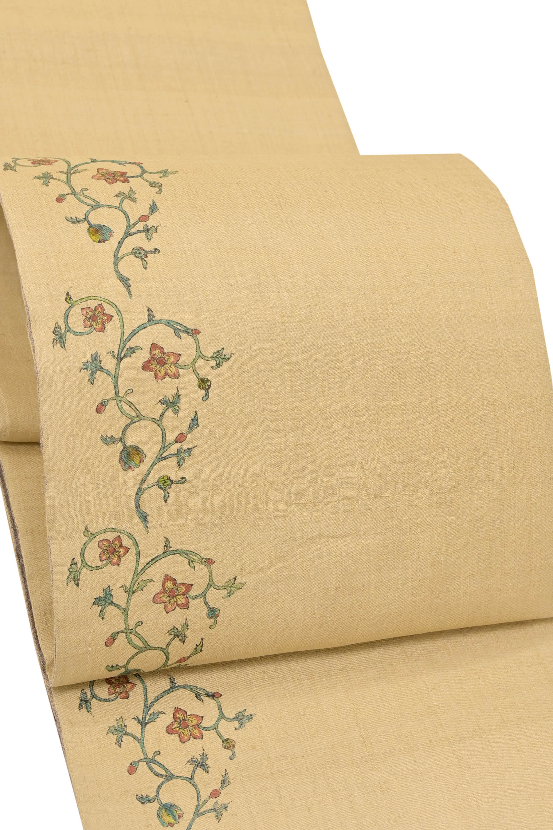 【霜月の在庫処分市】 【野蚕糸　ゴールデンムガ】 正絹手加工染紬袋帯 ≪御仕立て上がり・中古美品≫ 「..