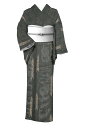 【夏物・洗える小紋!】≪仕立て上がり・中古美品≫ 創作ポリエステル絽小紋 「矢羽根文様」 ☆お洗濯OKが嬉しい!身丈162 裄66