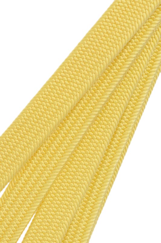 Web限定商品 【平田組紐謹製】 江戸組紐 角朝組帯締め 卵色 無地