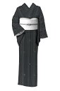 【単衣・夏物】 特選明石縮着物 証紙付き ≪御仕立て上がり・中古美品≫ 「アヤヌナカ」 シンプルなカジュアルスタイル 身丈161 裄64