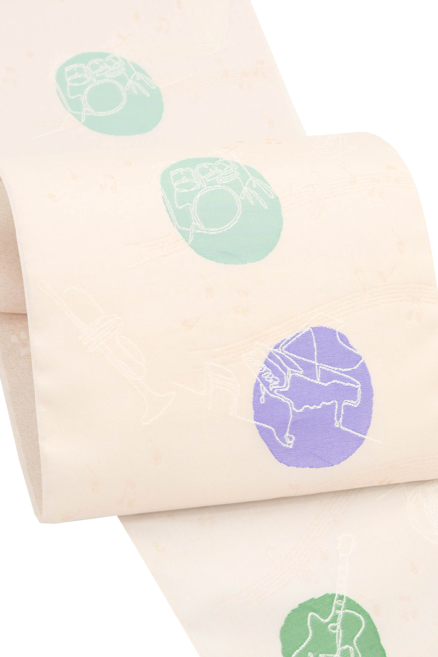 【夏帯】 【沢本織物】 特選西陣織紗九寸名古屋帯 「音楽会」 スッキリと涼やか… 上品な夏のモダンシャ..