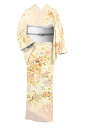 【24時間限定20%OFF】 【京の老舗染匠】 本手加工京友禅訪問着 ≪御仕立て上がり・中古美品≫ 「几帳扇草花紋」 香り立つ正統派の品格 本格京友禅の逸品フォーマル! 身丈161 裄68