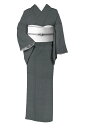 【夏物】【東レシルック】奏美 駒絽色無地≪御仕立て上がり・新品≫ 「藍墨茶」 身丈161 裄68