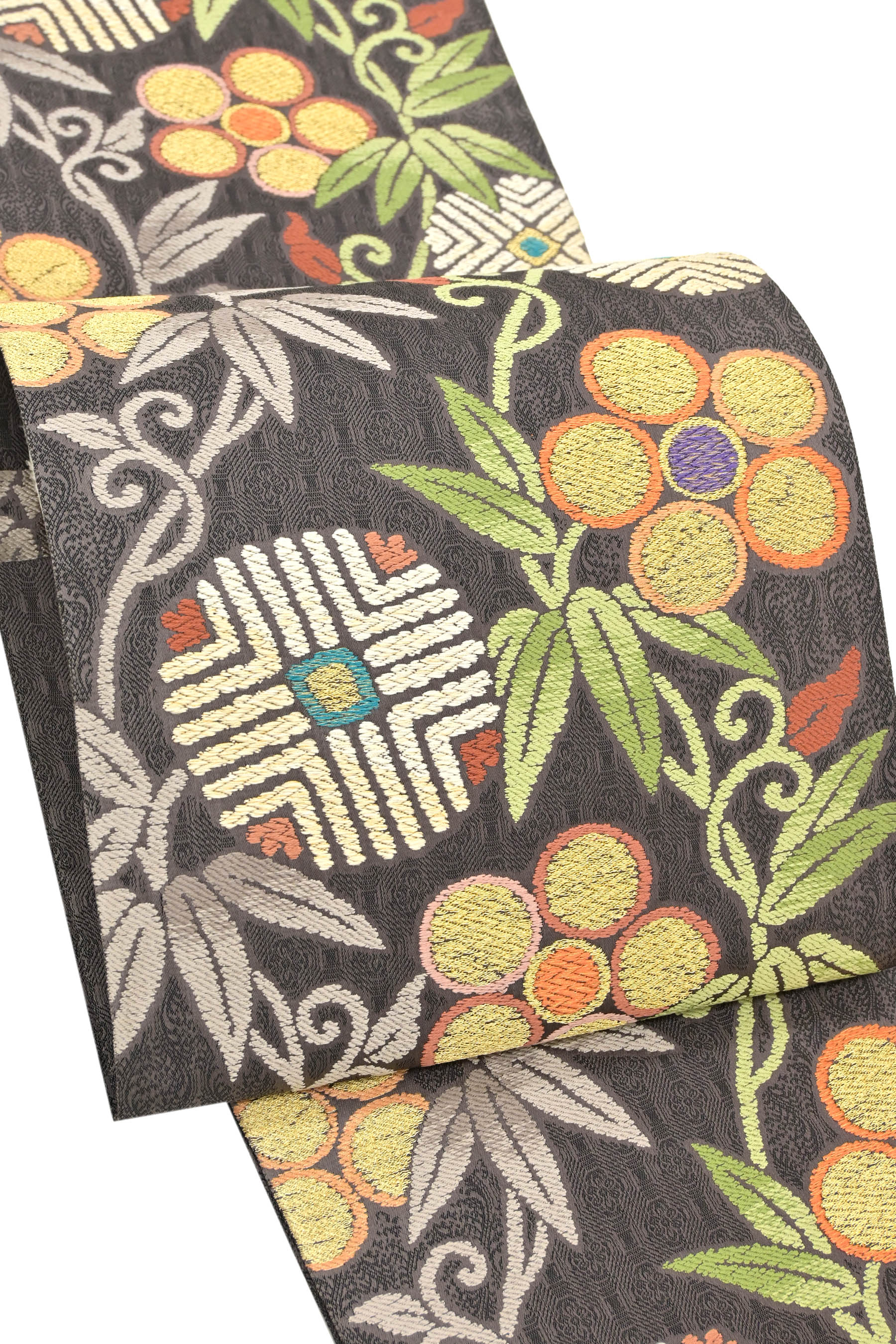 【大蔵ざらえ】 【織匠神宮司】 特選西陣織袋帯 「笹蔓緞子」 キモノ通必見！ レアな極上手織り！