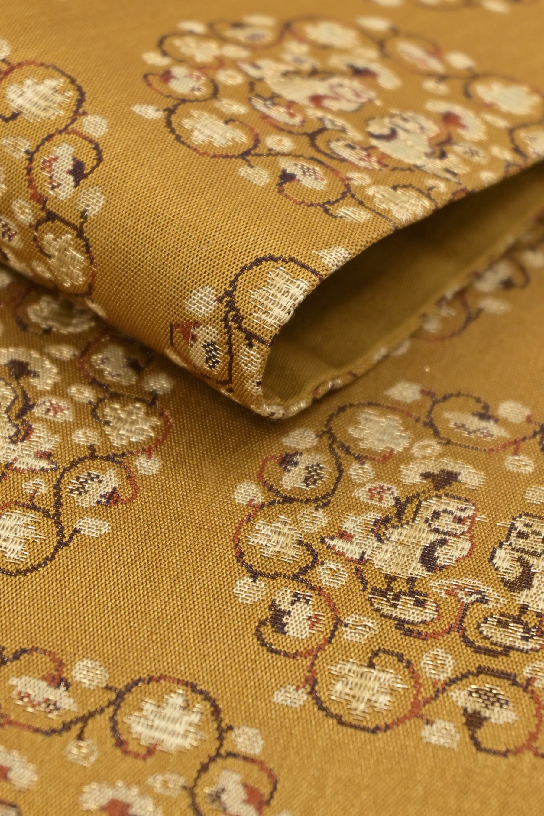 【年に一度の本決算バーゲン】 【お仕立て上がり・中古美品】全通袋帯「向鸚鵡紋」お茶席などにお勧め！