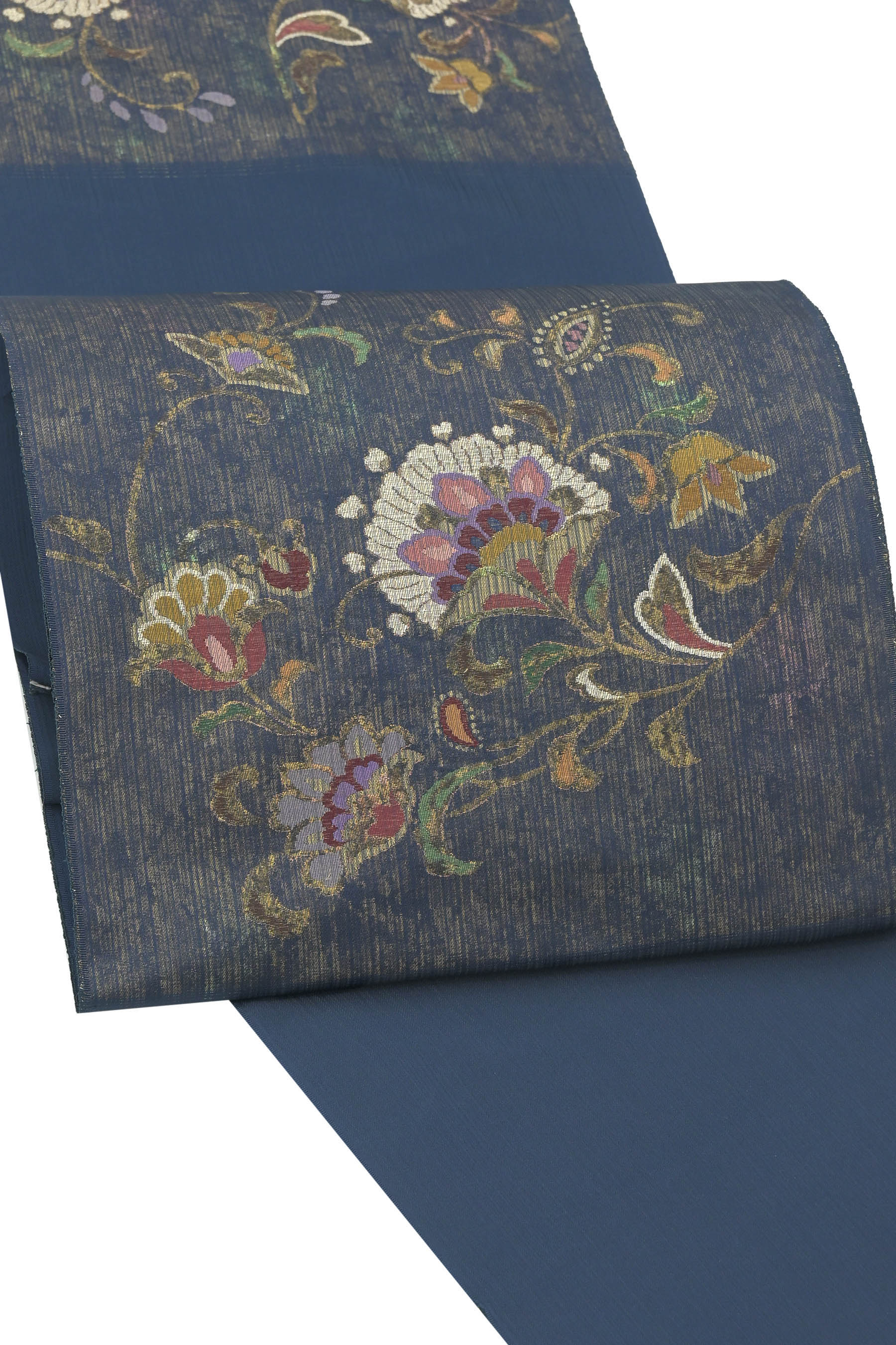 【大蔵ざらえ】 【帯屋捨松】 特選西陣織手織り九寸名古屋帯 「唐花」 いまでは希少なハイクラス名古屋帯！ 老舗の洗練されたハイセンス！