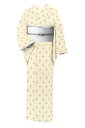 【夏物最終売り尽くしバーゲン】【能登上布】 特選手織本麻着物 ≪御仕立て上がり・中古美品≫ 「十字絣」 証紙なし、目利きの破格 身丈154 裄64