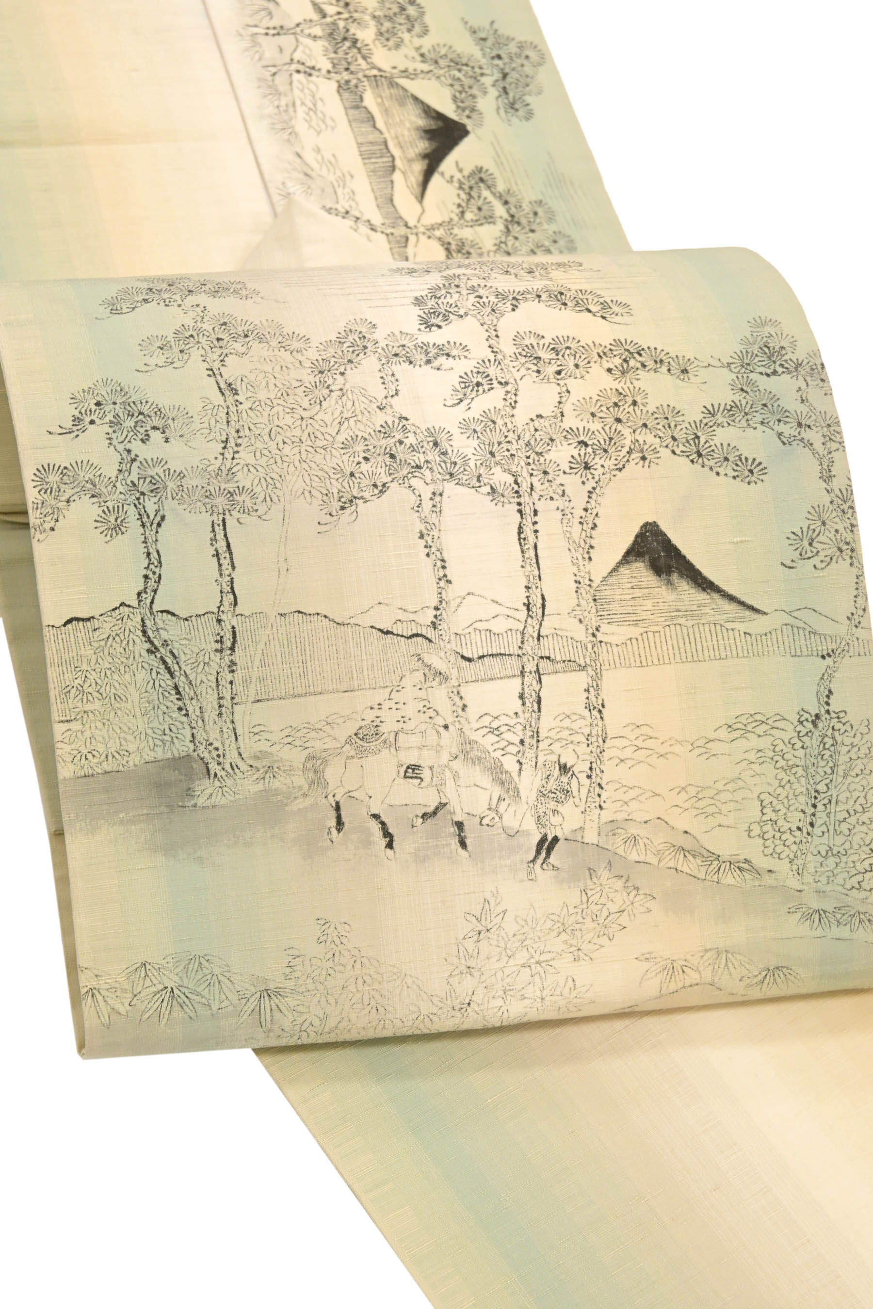 【お得なエブリデイロープライス】 【作家物】 特選本手描き友禅紬九寸名古屋帯 ≪御仕立て上がり・中古..