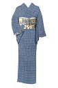 【10%OFFクーポン対象】 “着物+帯2点セット” 【宮古上布】 【某作家】 傑作手績み芋麻手織り上布 【城間栄順】 本場琉球紅型本麻九寸帯 ≪仕・中古美品≫...